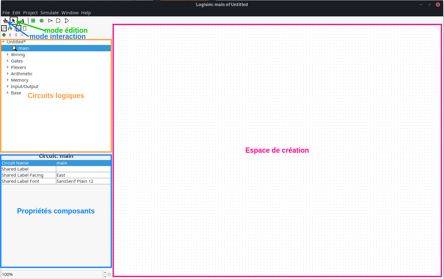 Interface logisim
